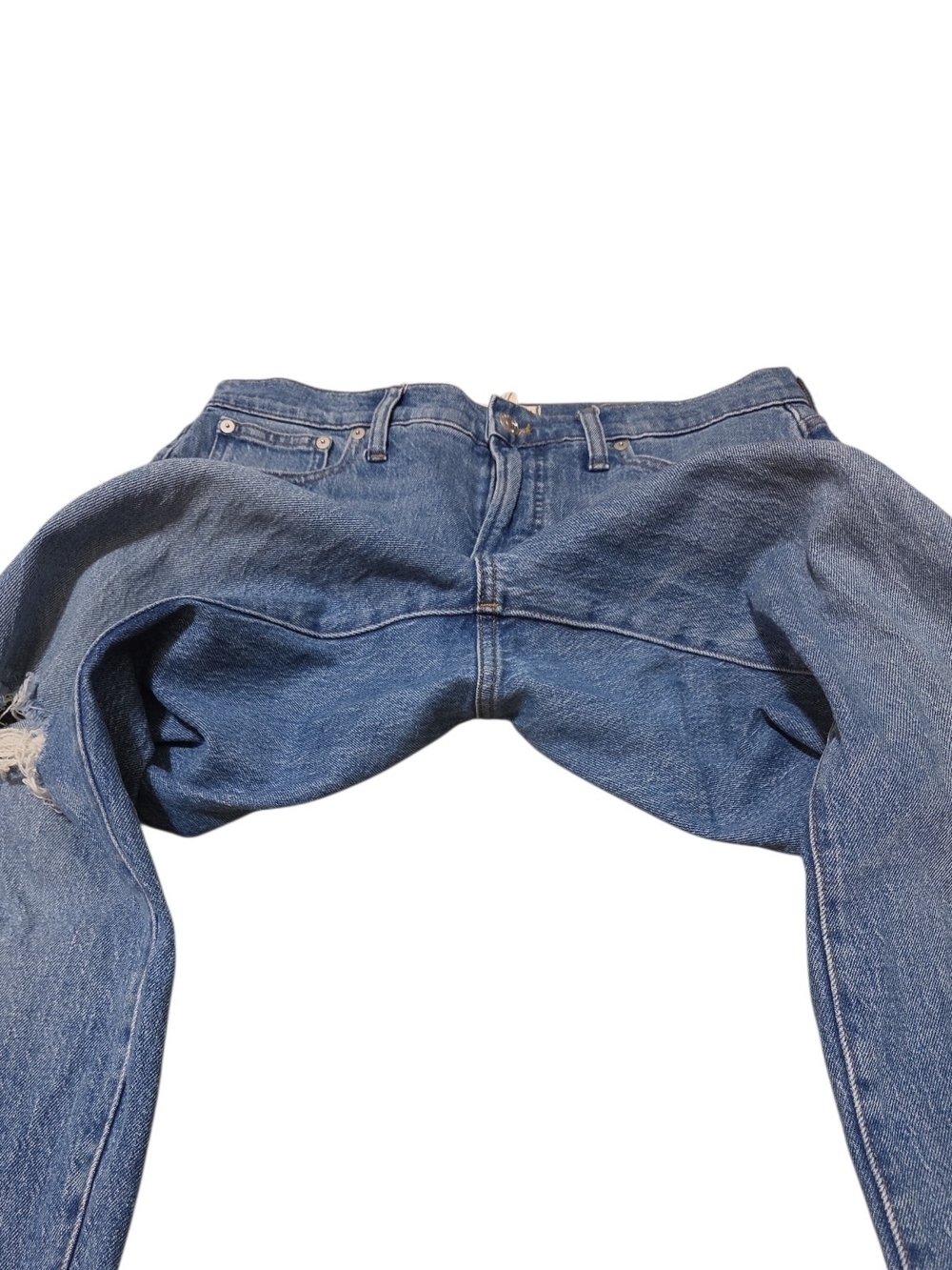 Madewell The Mid Rise Perfect Vintage Jean Straight Leg Distressed Size 29 - Picture 7 of 14